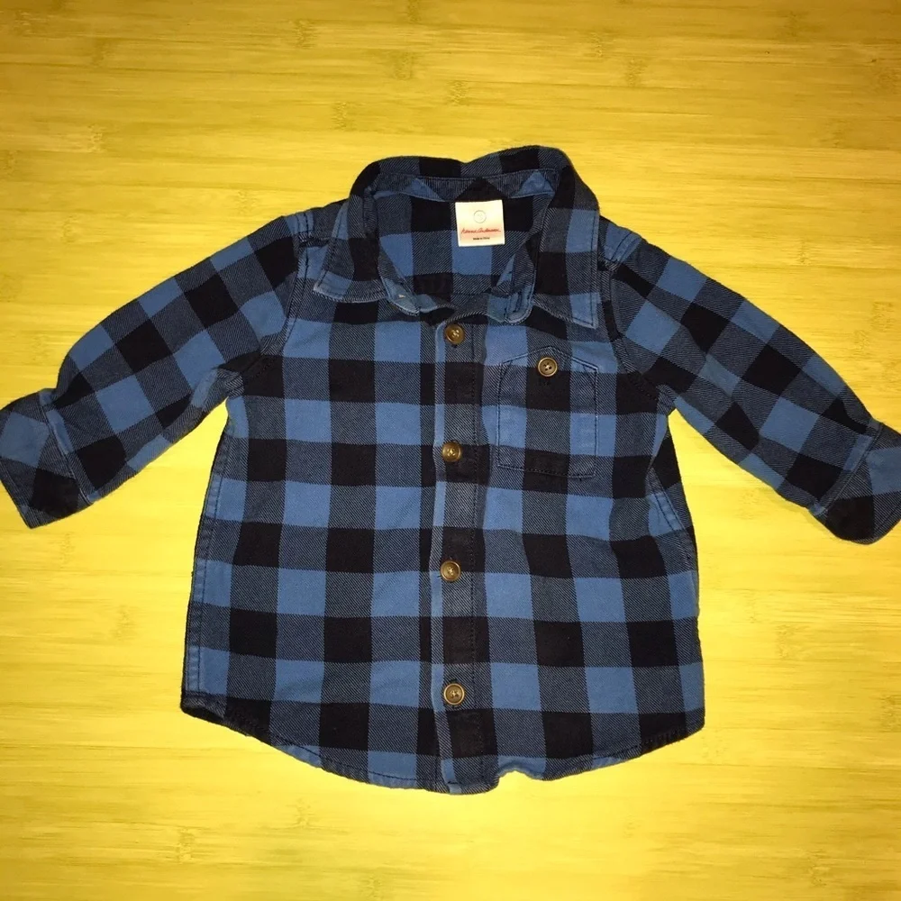 Hanna Andersson blue buffalo check flannel